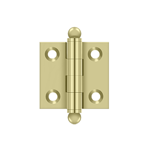 Solid Brass Cabinet  Hinge with Ball Tips by Deltana - 1-1/2" x 1-1/2" - Unlacquered Brass - New York Hardware