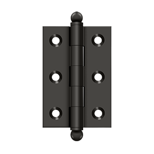 Solid Brass Cabinet  Hinge with Ball Tips by Deltana - 2-1/2" x 1-11/16" - Oil Rubbed Bronze - New York Hardware