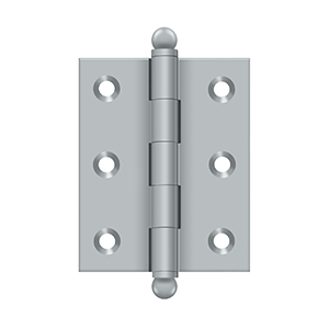Solid Brass Cabinet  Hinge with Ball Tips by Deltana - 2-1/2" x 2" - Brushed Chrome - New York Hardware