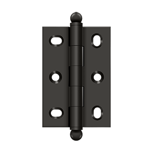 Solid Brass Adjustable Cabinet Hinge with Ball Tips by Deltana - 2-1/2" x 1-3/4"  - Oil Rubbed Bronze - New York Hardware