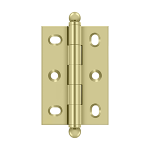 Solid Brass Adjustable Cabinet Hinge with Ball Tips by Deltana - 2-1/2" x 1-3/4"  - Unlacquered Brass - New York Hardware