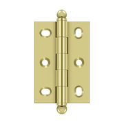 Solid Brass Adjustable Cabinet Hinge with Ball Tips by Deltana - 2-1/2" x 1-3/4"  - Polished Brass - New York Hardware