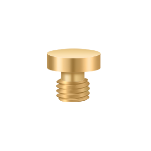 Specialty Solid Brass Button Tip Finals by Deltana -  - PVD Polished Brass - New York Hardware