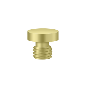 Specialty Solid Brass Button Tip Finals by Deltana -  - Polished Brass - New York Hardware