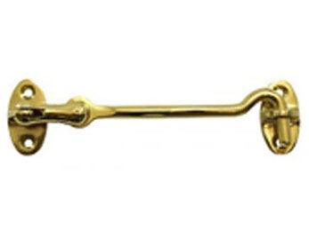 Cabin Swivel Hooks, 4" hook  - PVD - Polished Brass - New York Hardware Online