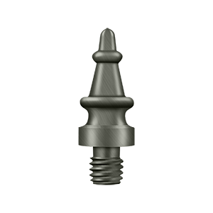 Specialty Solid Brass Steeple Tip Finals by Deltana -  - Antique Nickel - New York Hardware
