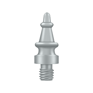 Specialty Solid Brass Steeple Tip Finals by Deltana -  - Brushed Chrome - New York Hardware
