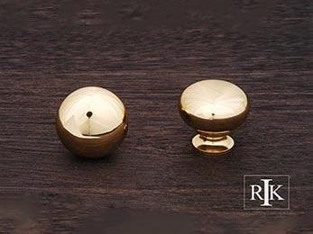Mushroom Knob 1 1/4" (32mm) - Polished Brass - New York Hardware Online