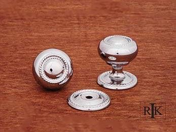 Rope Knob with Detachable Back Plate 1 1/4" (32mm) - Chrome - New York Hardware
