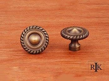 Rope @ Edge Knob 1 1/4" (32mm) - Antique English - New York Hardware Online