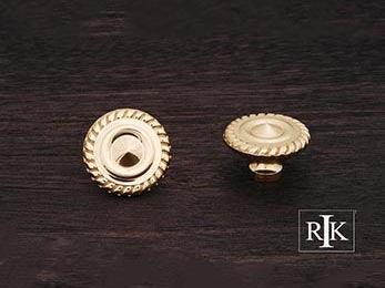 Rope @ Edge Knob 1 1/4" (32mm) - Polished Brass - New York Hardware Online