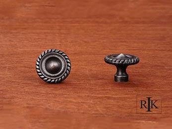 Rope @ Edge Knob 1 1/4" (32mm) - Distressed Nickel - New York Hardware Online