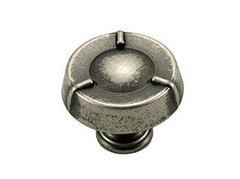 Large Fullerton Knob 1 1/2" (38mm) - Weathered Nickel - New York Hardware Online