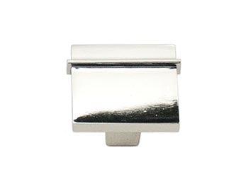 Square Newbury Knob 1 11/32" (34mm) - Polished Nickel - New York Hardware