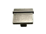 Square Newbury Knob 1 11/32" (34mm) - Weathered Nickel - New York Hardware