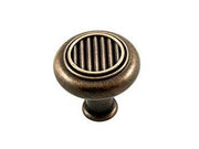 Corcoran Knob 1 1/4" (32mm) - Brushed English - New York Hardware Online