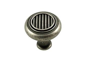 Corcoran Knob 1 1/4" (32mm) - Weathered Nickel - New York Hardware Online