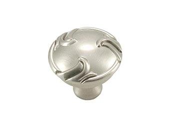 Nottingham Knob 1 1/4" (32mm) - Satin Nickel (Pewter) - New York Hardware Online