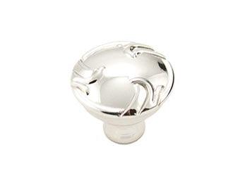 Nottingham Knob 1 1/4" (32mm) - Polished Nickel - New York Hardware Online