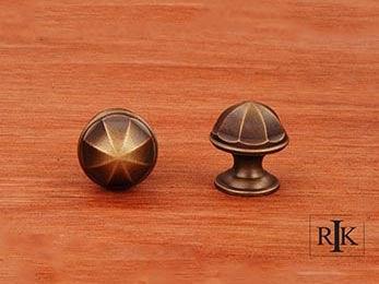 Contoured Dome Knob 1 1/16" (27mm) - Antique English - New York Hardware Online