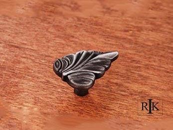 Leaf Knob 1 3/4" (44mm) - Distressed Nickel - New York Hardware Online