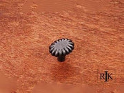 Lines @ End Knob 1 3/16" (30mm) - Distressed Nickel - New York Hardware Online