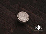 Flowery Ornate Knob 1 1/4" (32mm) - Pewter - New York Hardware Online