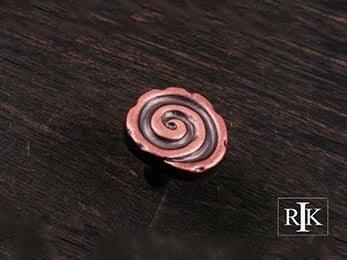 Swirl Knob 1 5/16" (33mm) - Distressed Copper - New York Hardware