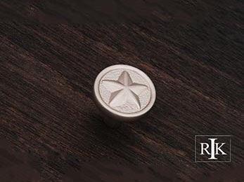 Rugged Texas Star Knob  1 1/4" (32mm) - Pewter - New York Hardware