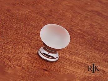 Smoked Glass Round Knob 1 5/32" (29mm) - Chrome - New York Hardware