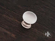 Smoked Glass Round Knob 1 5/32" (29mm) - Pewter - New York Hardware