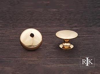 Flat Face Knob 1 1/4" (32mm) - Polished Brass - New York Hardware Online