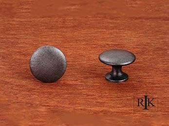 Flat Face Knob 1 1/4" (32mm) - Distressed Nickel - New York Hardware Online