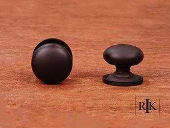 Solid Plain Knob with Backplate  1 1/2" (38mm) - Oil Rubbed Bronze - New York Hardware