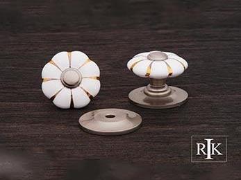 Porcelain Pewter Tip & Brass Lines  1 1/4" (32mm) - Pewter - New York Hardware Online