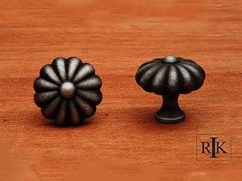 Melon Knob 1 1/2" (38mm) - Distressed Nickel - New York Hardware Online