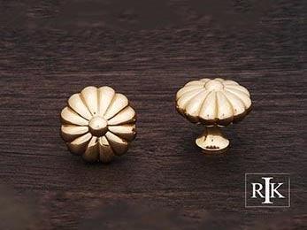 Melon Knob 1 1/2" (38mm) - Polished Brass - New York Hardware Online