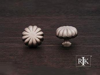 Smooth Melon Knob  1 1/4" (32mm) - Pewter - New York Hardware Online