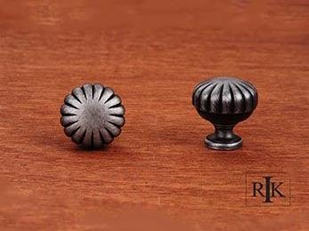 Smooth Melon Knob  1 1/4" (32mm) - Distressed Nickel - New York Hardware Online