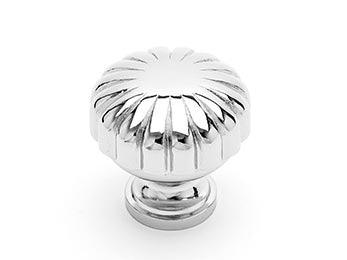 Smooth Melon Knob  1 1/4" (32mm) - Polished Nickel - New York Hardware Online