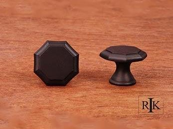 Octagonal Knob 1 1/4" (32mm) - Oil Rubbed Bronze - New York Hardware Online
