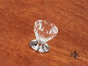 Diamond Cut Acrylic Knob 1 1/4" (32mm) - Chrome - New York Hardware Online
