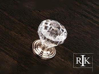 Diamond Cut Acrylic Knob 1 1/4" (32mm) - Pewter - New York Hardware Online