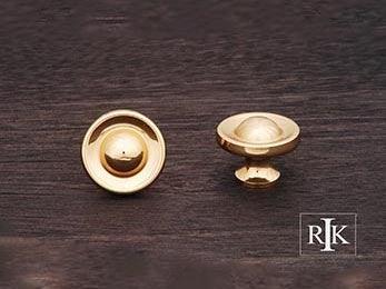 French Contoured Knob  1 1/4" (32mm) - Polished Brass - New York Hardware Online