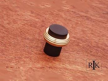 Solid Swirl Rod Knob 1 1/4" (32mm) - Oil Rubbed & Brass - New York Hardware