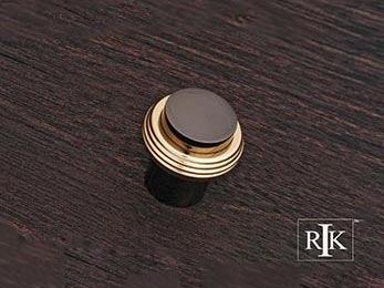Solid Swirl Rod Knob 1 1/4" (32mm) - Black Nickel & Brass - New York Hardware