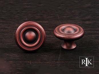 Solid Georgian Knob 1 1/2" (38mm) - Distressed Copper - New York Hardware