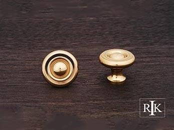 Solid Georgian Knob 1 1/4" (32mm) - Polished Brass - New York Hardware