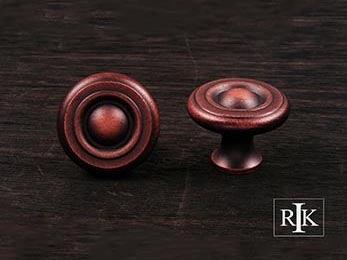 Solid Georgian Knob 1 1/4" (32mm) - Distressed Copper - New York Hardware