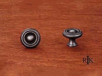 Solid Georgian Knob 1 1/4" (32mm) - Distressed Nickel - New York Hardware